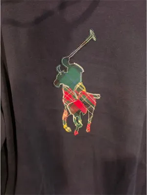 NWT Polo by Ralph Lauren Navy Big Pony Men’s Hoodie With Patchwork Size-XL thumbnail 4