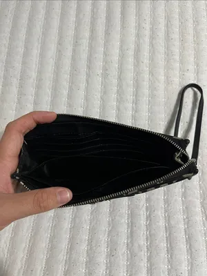 Coach Black and Tan Signature Canvas Wristlet thumbnail 2