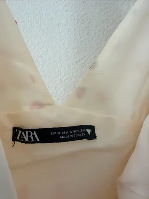 Zara Strawberry Print Mini Dress in Cream thumbnail 8