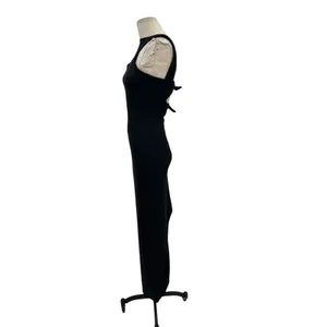 Nookie Long Gown Maxi Dress Bodycon‎ Halter Neck Cut Out Tie Black Size Small thumbnail 8