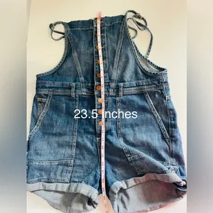 Anthropologie Pilcro Everyday Button Front Denim Short Overalls thumbnail 9