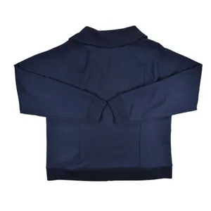 Lauren Ralph Lauren Navy Blue Quilted Front Full Zip Jacket XL Raglan Sleeve thumbnail 2