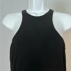 Halston - Lang Black Ruched Jersey Maxi Dress Size 14 Racerback thumbnail 10