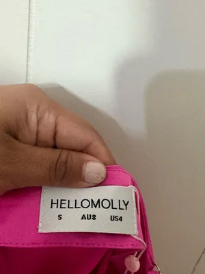 Hello Molly Mad About Me Satin Mini Dress Hot Pink Size S NWT thumbnail 9