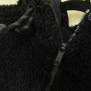 Lululemon Textured Fleece 1/2‎ Zip Black size 4 sherpa hooded thumbnail 6