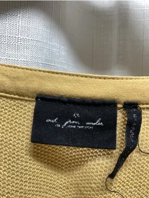 Women's Urban Outfitters Emmy Mustard Yellow Cropped Henley S thumbnail 3