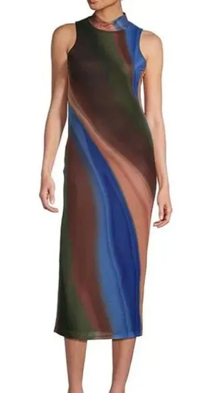 GB by Gianni Bini Multicolor Sleeveless Mesh Dress thumbnail 1