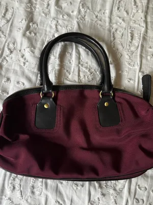 Victoria's Secret Burgundy Satchel with Black Handles thumbnail 5