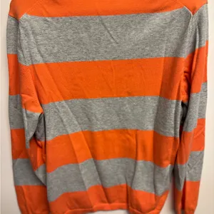 Tommy‎ Hilfiger Orange and Gray V-Neck Sweater thumbnail 6
