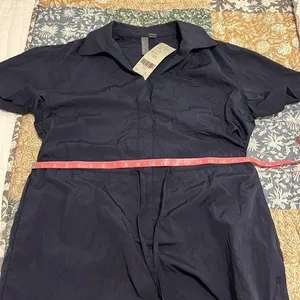 Sweaty Betty Anytime Romper S Navy Coastal Cool Travel Off Duty Euro Summer NWT thumbnail 11