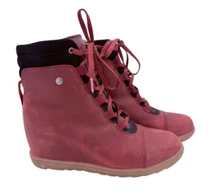Forsake Women's Burgundy Alma Lace Up Wedge Shoes Size 8 thumbnail 1