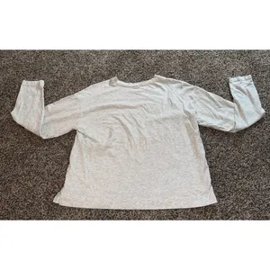 Old Navy Women's Light Gray Vintage Tee Long Sleeve Size Small thumbnail 6