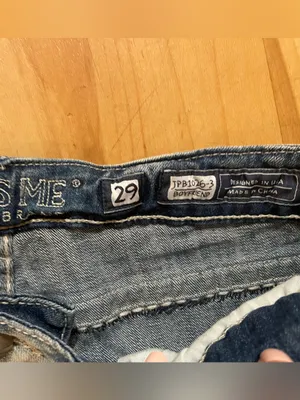 Y2K Miss Me Boyfriend Ankle Capri Jeans Silver Creek Embellished 29 thumbnail 4