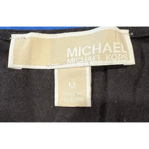 Michael Kors Women’s Short Sleeve Black Shirt Blouse V-neck Casual Medium thumbnail 6