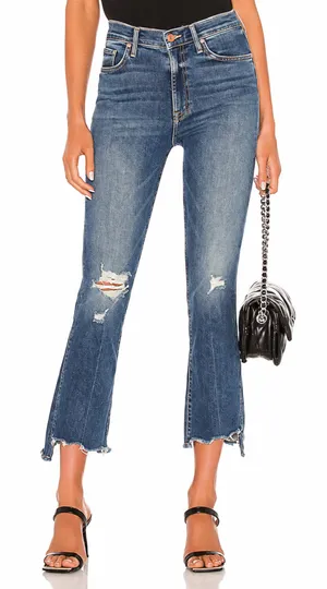 Mother Denim The Insider Crop Step Chew Straight Jeans thumbnail 1