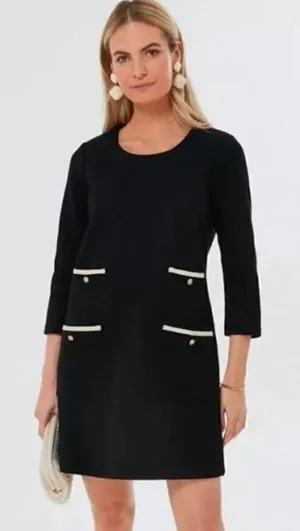 Tuckernuck Black Francoise Mod Mini Dress NWT Sz. L thumbnail 1