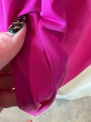 Nookie Pink Fuchsia Farrah Evening Gown Long Sleeve Stretch L thumbnail 4