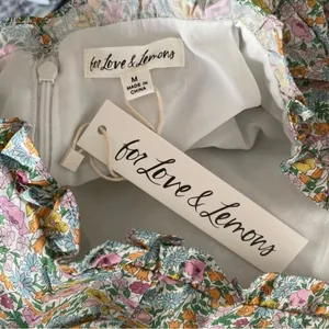 FOR LOVE & LEMONS RALEIGH FLOWER PRINT SHIRRED SKIRT SizE M thumbnail 7