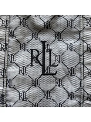Vintage Ralph Lauren Jacquard Open Tote in Black/Silver Logo Embroidered thumbnail 2