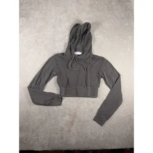 Talentless grey cropped boxing‎ hoodie women Xs thumbnail 2