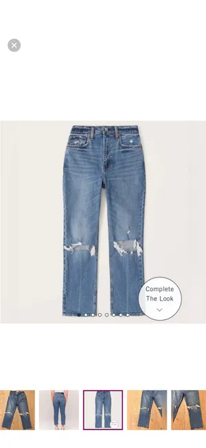 Abercrombie & Fitch The Ankle Straight Ultra High Rise Jeans thumbnail 3
