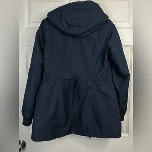 Hollister Women's California All-Weather hooded blue parka jacket - Size Small thumbnail 2
