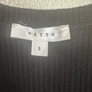 Vetta Black Ribbed‎ Knit Button Up Sweater Midi Dress Size Small Long Sleeve thumbnail 5