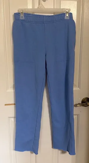 Aerie Small Straight-Leg Blue Sweatpants thumbnail 1