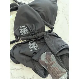 NWOT Quince Black Italian Full Coverage Ring Triangle Bikini Top & Bottom Set thumbnail 3