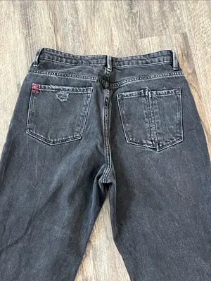 BDG Urban Outfitters Black Flare Leg Raw Hem Crop Women’s Jeans, size 29 ^ thumbnail 9
