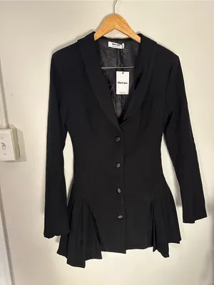 NWT Showpo Bea collared mini dress black 8 thumbnail 4