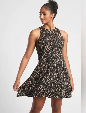 Athleta Abstract Print Santorini Athleisure Travel Dress thumbnail 1