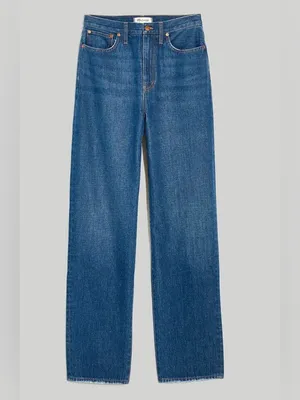 Madewell Baggy Straight‎ Jeans Sz 25 Worn Indigo Wash Dark Wash Hemp Blend NEW thumbnail 2