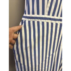 J.Crew Light Blue White Vertical Striped Halter Coastal Lined Jumpsuit Size 4 thumbnail 5
