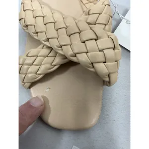 Womans NWD Sole Mates Slip On Braided Slides 9 Nude thumbnail 4