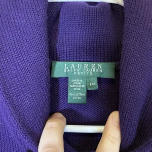Vintage Lauren Ralph Lauren Sweater‎ Women Petite Small Purple Knit Shawl Collar thumbnail 7