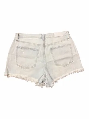 pistola Pale Blue Frayed Hem Denim Shorts thumbnail 2