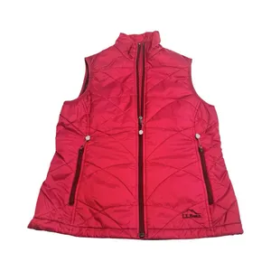 LL Bean Womens XS Raspberry Red‎ PrimaLoft Quilted Puffer Vest Full Zip Packable Red thumbnail 1