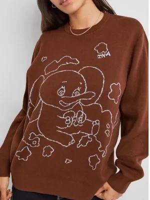 Aritzia TNA brown elephant sweater thumbnail 1