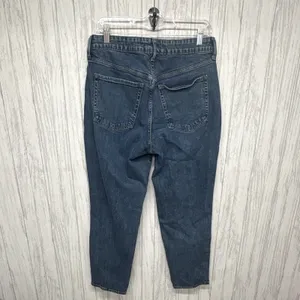 Old Navy Womens Size 12 Straight High Rise Medium Wash Blue Denim 5-Pocket thumbnail 4