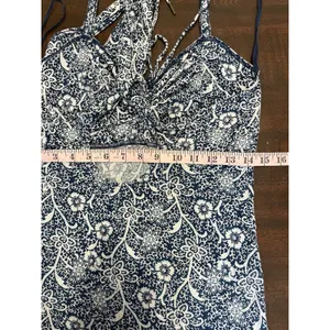 Free People Hula Tank Top Floral Blue Size Large thumbnail 8
