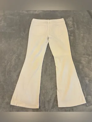 Women’s City Streets White Flared Jeans - Mid Rise Waist Wide Leg Size 7 thumbnail 5