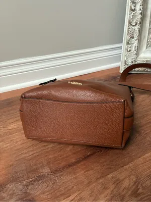 Coach Val Leather Crossbody Duffle Bag, Redwood Brown / Gold, C2818 thumbnail 8
