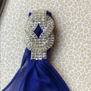 XSCAPE Cocktail Dress with diamond brooch thumbnail 2