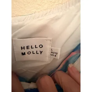 Hello‎ Molly Hot Like Lava Blue Multi Dress Long Sleeve Mini Size L / 8 thumbnail 5