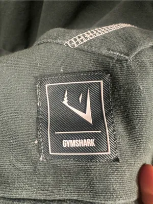 S361. Gymshark Women's Hooded Sweatshirt in Dark Green- fits up to large thumbnail 2