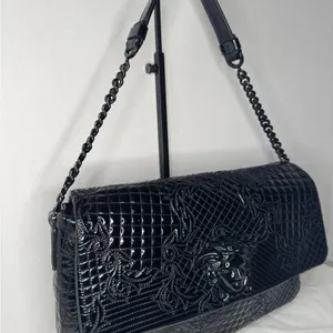 Versace Black Vanitas Medusa Patent Leather Shoulder Bag thumbnail 4