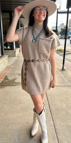 Entro Sweater Dress with Pocket Sz Medium thumbnail 1