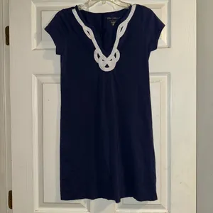 Lilly‎ Pulitzer Brewster Knit T-Shirt Dress Casual Short Sleeve Size S navy thumbnail 5