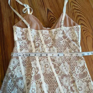 For Love & Lemons XS Cheyenne Lace Mini Dress Ivory Coquette Fairy‎ Schoolgirl thumbnail 7